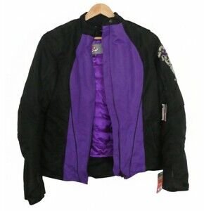 Joe Rocket Women’s Large Motorcycle Riding Jacket Black Pink Protective Padding